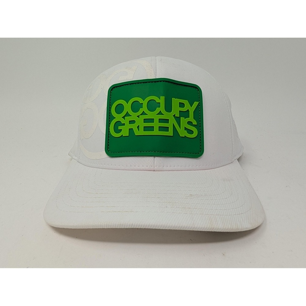 G/FORE Hat Cap Snap Back Mens One Size White Occupy Greens Golf Patch Logo